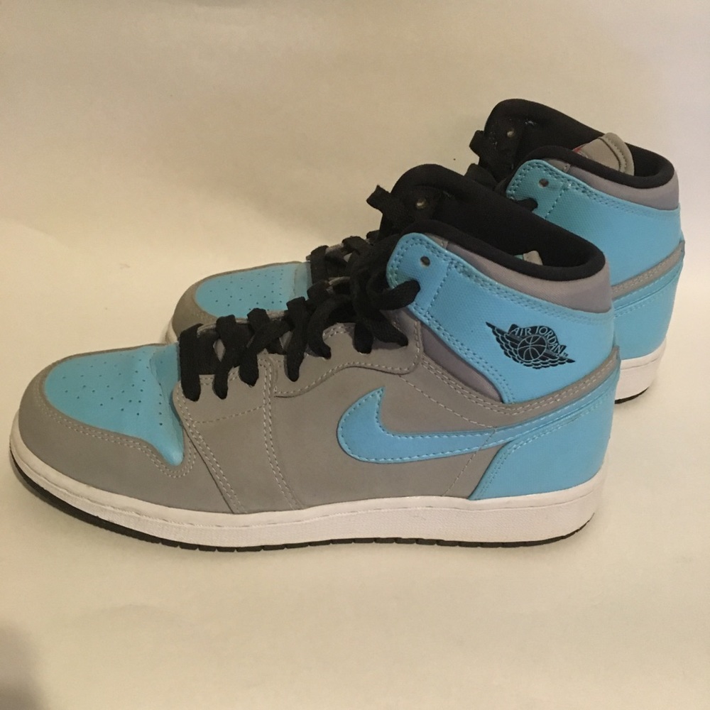 Grey and Blue Jordan's
